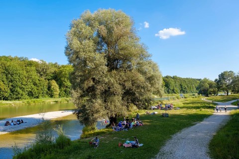 Picnic on the riverbank