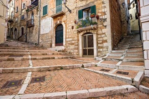 Narrow alleyways with stairs