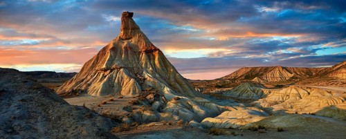 Castildeterra rock formation in the Bardena Blanca area