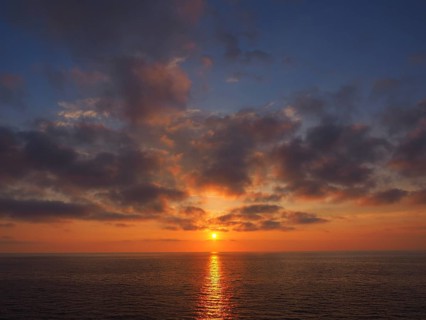 Sunset over the sea