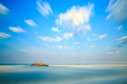Shipwreck Zeila in the water