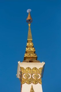 Lace of Chedi Wat Phra That Phanom decorated with golden ornaments