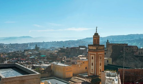 View of the old town of Fez