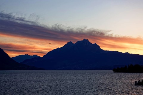 Mount Pilatus seen from Lake Lucerne