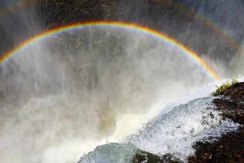 Double rainbow over Victoria Falls