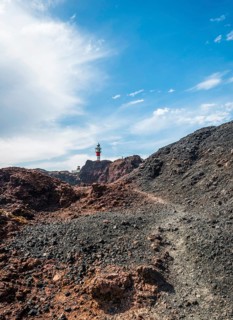 Path through lava rock to Punta de Teno lighthouse