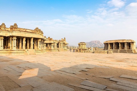 Garuda stone chariot and Vitthala temple gopuram