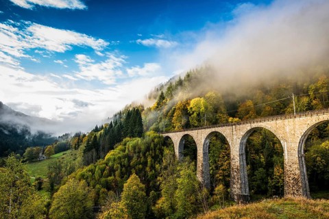Railway bridge in the Ravenna gorge