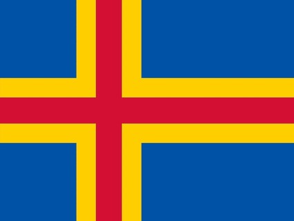 Official national flag of Aland Islands