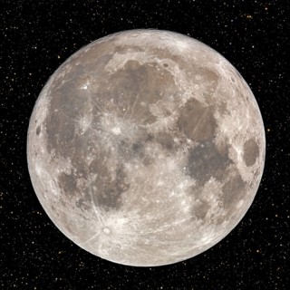 Full moon at night with starry sky