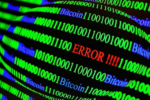 Binary code with Error lettering