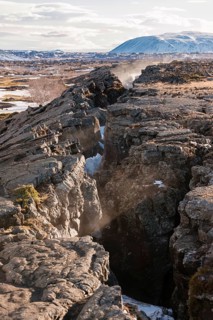 Continental rift between North American and Eurasian Plate