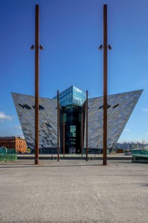 The Titanic Museum on the site of the former Harland & Wolff shipyard in the Titanic Quarter