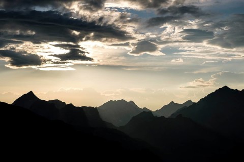 Sunset over the Berchtesgaden Alps
