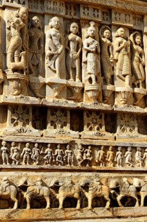Frieze with female warriors at Jagdish Temple