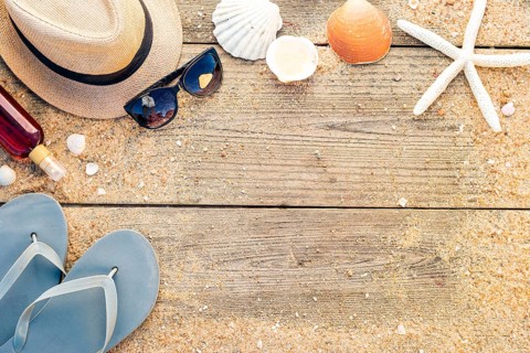 Summer accessories as hat