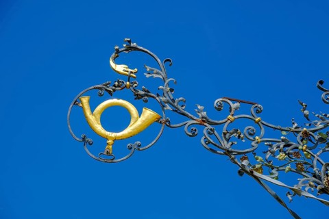 Hanging shop sign Gasthaus zur Post