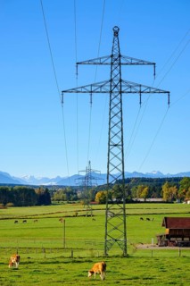 High-voltage line near Egling