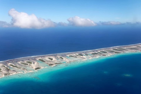 Coral reef with clouds