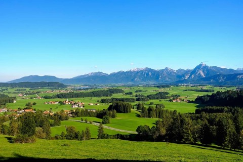 View from the Schlossbergalm near Eisenberg