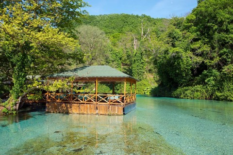 Pavilion in the river Bistrica
