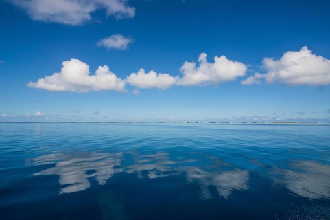 Clouds reflecting in the water