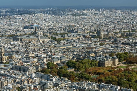 City view with Jardin du Luxembourg