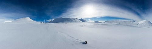 Mountain landscape and mountains in the snow