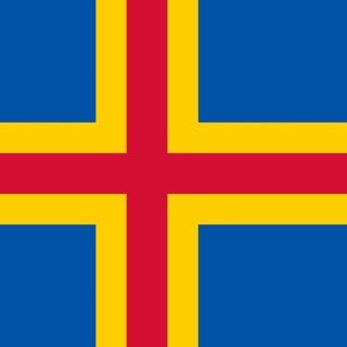 Official national flag of Aland Islands