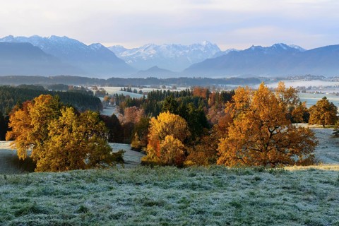 View from Aidlinger Hohe to Estergebirge
