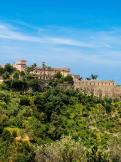 View from Castellammare de Stabia over the Gulf of Naples and Marina di Vico