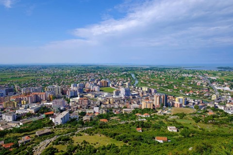 View from castle to Lezha