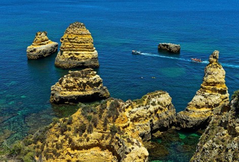 Rock formations at Camilo beach
