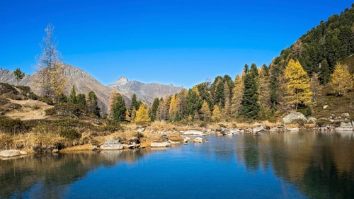 Berglisee lake in the Samnaungruppe