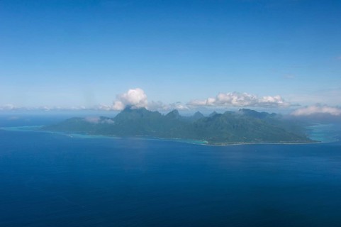 Aerial of the island of Moorea