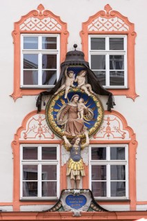 Stucco on the facade of the house