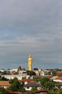 60m high gilded Buddha statue Luang Phaw Dto in Wat Burapha Phiram