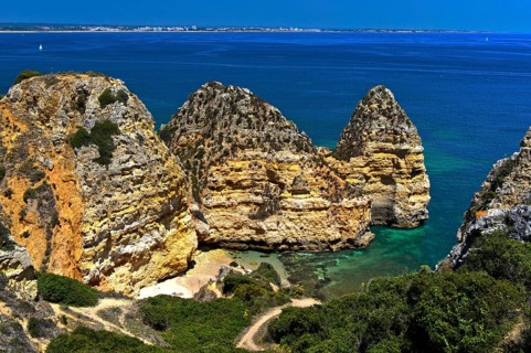 Rock formations at Camilo beach