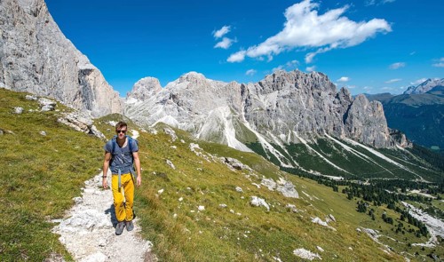 Hiker at the Rosengarten-Group Conversion