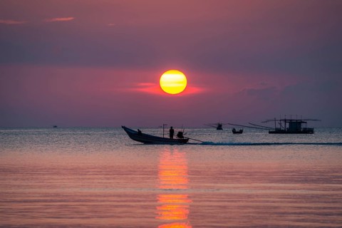 Sunset at sea