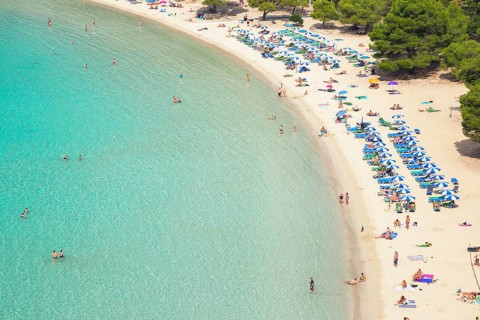 Bathers at Cala Galdana