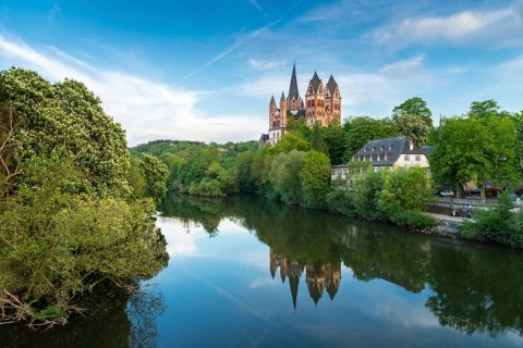 Late Romanesque and Early Gothic Limburg Cathedral of St. George or St. George's Cathedral above the Lahn
