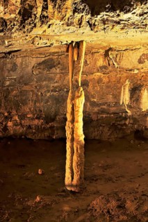 Stalactites and stalagmites have grown together