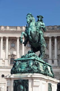 Prince Eugene Monument at Heldenplatz in front of the Hofburg Imperial Palace