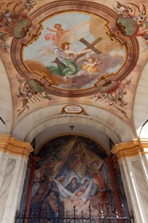 Fresco and ceiling fresco in a way of sorrows chapel in Comologno