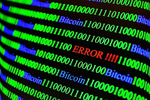 Binary code with Error lettering