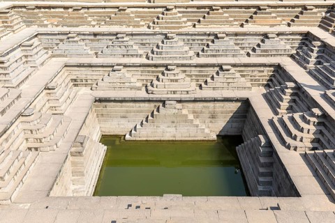 Stepped square water tank