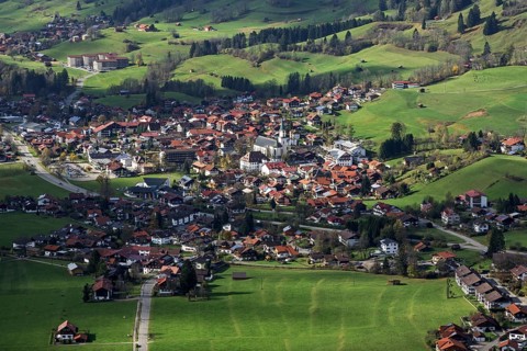 View of Bad Hindelang in the Ostrachtal