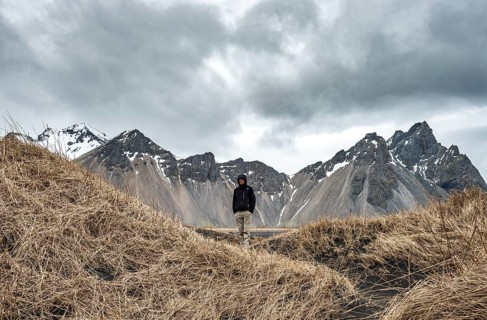 Hiker in the dunes