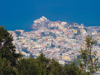 View from Monte Epomeo to Forio and the Sanctuary of Santa Maria del Soccorso